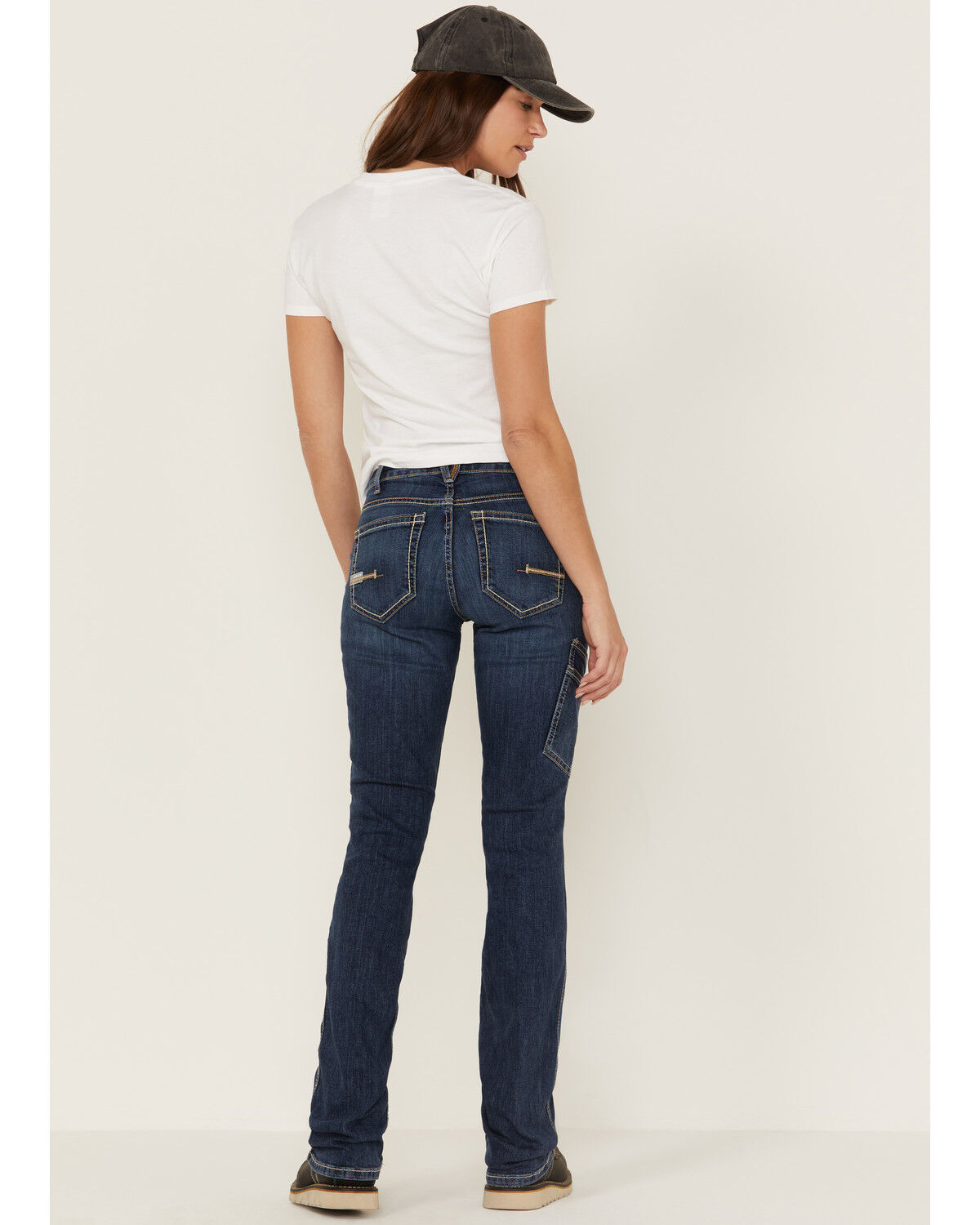 Image #3 - Ariat Women's Rebar Pilar Medium Wash Flex Riveter Bootcut Work Jeans, Blue, hi-res