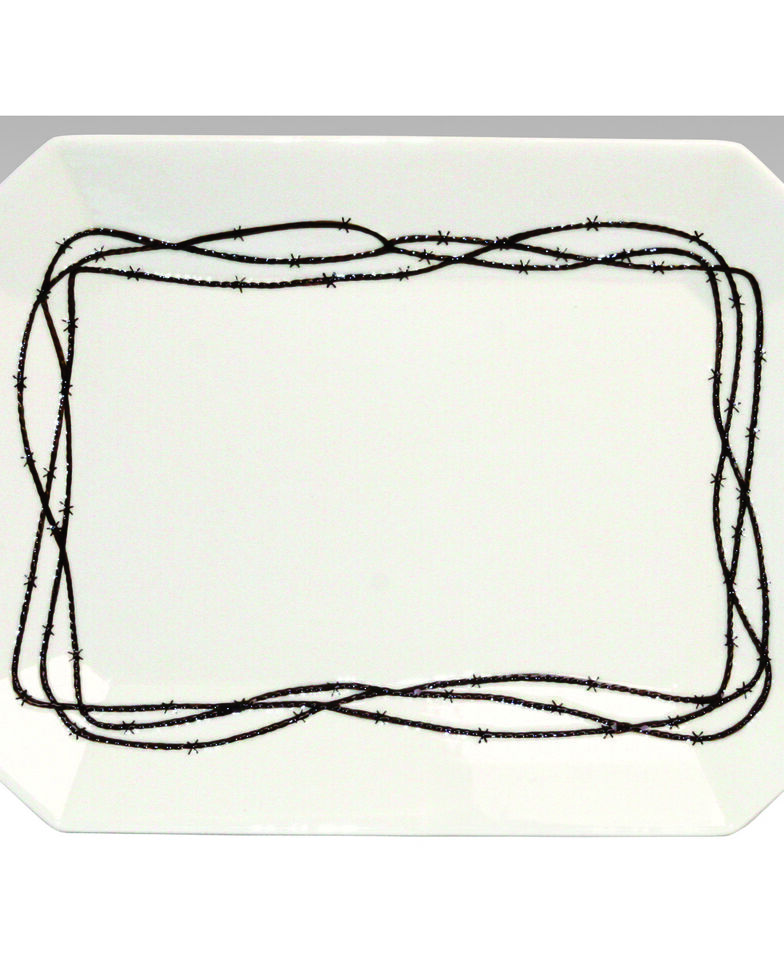HiEnd Accents Barbwire Serving Platter, Cream, hi-res