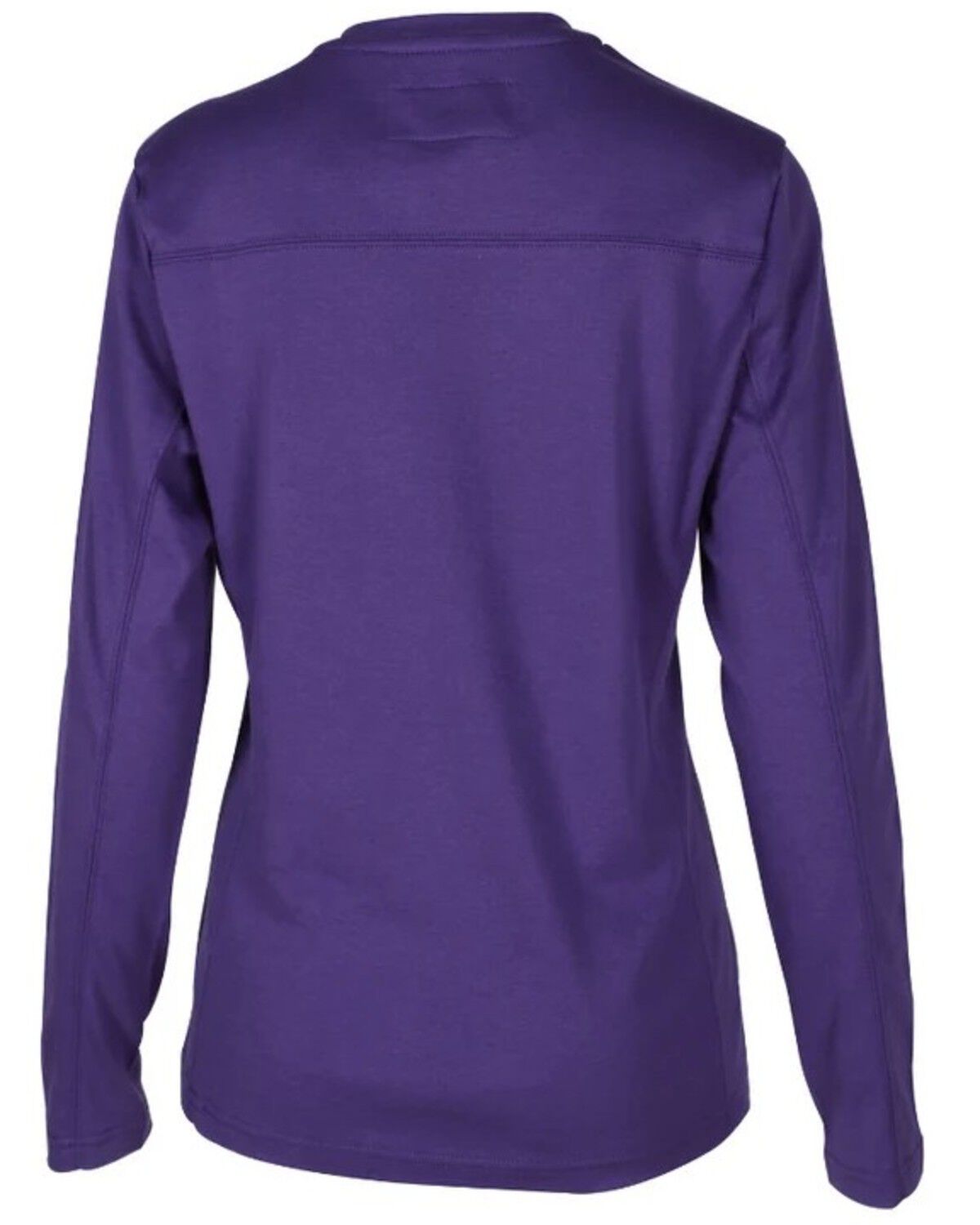 Image #2 - Forge Workwear Women's FR Crew Neck Long Sleeve Work Tee, Purple, hi-res