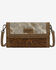 Image #1 - Wrangler Women's Cowhide Embossed Crossbody Wristlet, Brown, hi-res