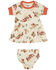 Image #1 - Wrangler Infant Girls' Western Conversation Print Short Sleeve Dress And Diaper Cover - 2 Piece, White, hi-res