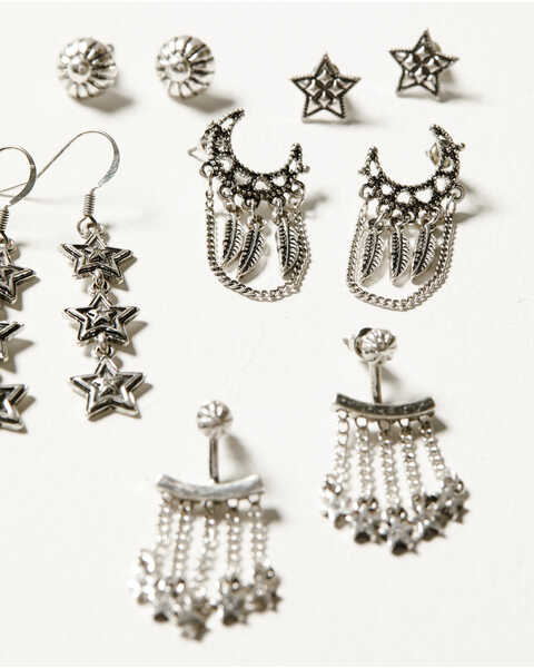 Image #2 - Idyllwind Women's 5-piece Silver Fleetwood Earrings Set , Silver, hi-res