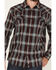 Image #3 - Moonshine Spirit Men's Lone Horn Plaid Print Long Sleeve Snap Western Shirt, Burgundy, hi-res