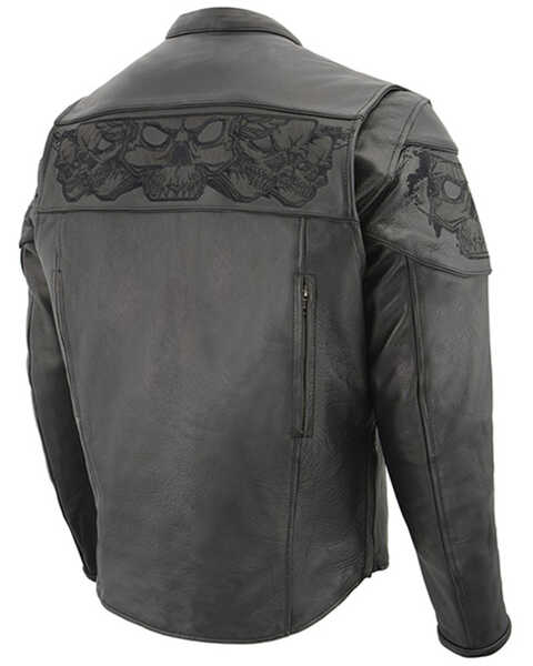 Image #2 - Milwaukee Leather Men's Crossover Scooter Cool-Tec Leather Motorcycle Jacket, Black, hi-res