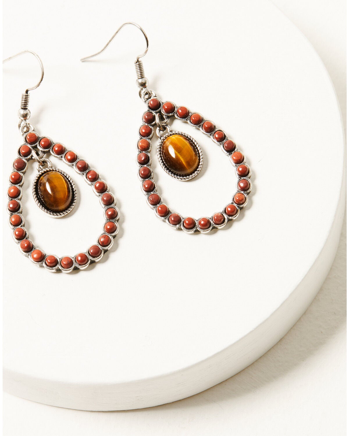 Image #1 - Shyanne Women's Mystic Valley Teardrop Earrings, Brown, hi-res