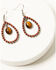 Image #1 - Shyanne Women's Mystic Valley Teardrop Earrings, Brown, hi-res