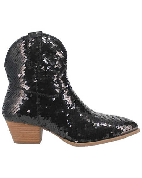 Image #2 - Dingo Women's Bling Thing Sequins Ankle Booties - Snip Toe, , hi-res