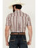 Image #4 - Cody James Men's Iconic Plaid Print Short Sleeve Button-Down Stretch Western Shirt , Red, hi-res