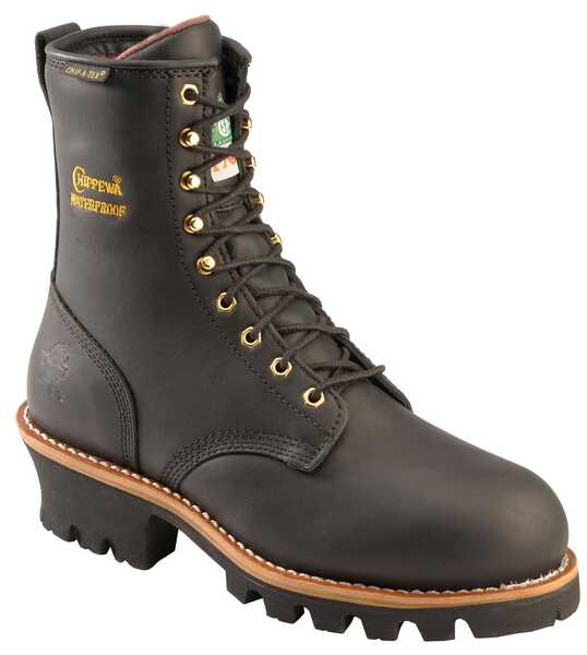 Chippewa Women's Oiled Waterproof & Insulated Logger Boots - Steel Toe, Black, hi-res