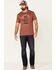 Moonshine Spirit Men's Cactus Bottles Graphic Short Sleeve T-Shirt , Medium Red, hi-res
