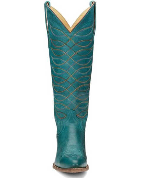 Image #4 - Justin Women's Whitley Western Boots - Snip Toe, Turquoise, hi-res