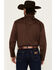Image #4 - Scully Men's Gunfighter Embroidered Long Sleeve Snap Western Shirt - Big, Brown, hi-res