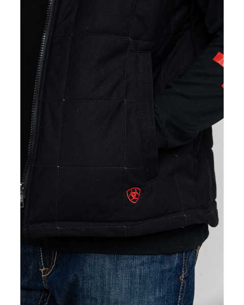 Image #4 - Ariat Men's FR Crius Insulated Work Vest , Black, hi-res