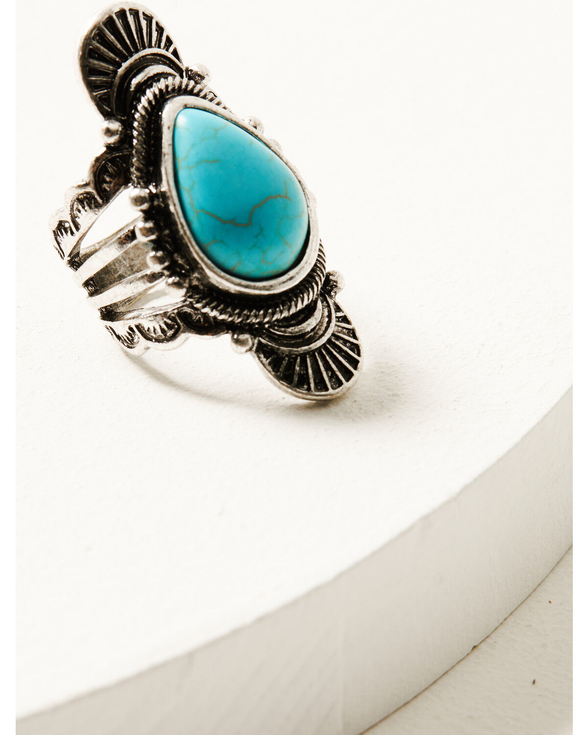 Image #3 - Shyanne Women's Dakota Silver & Turquoise 3-Piece Ring Set, Silver, hi-res