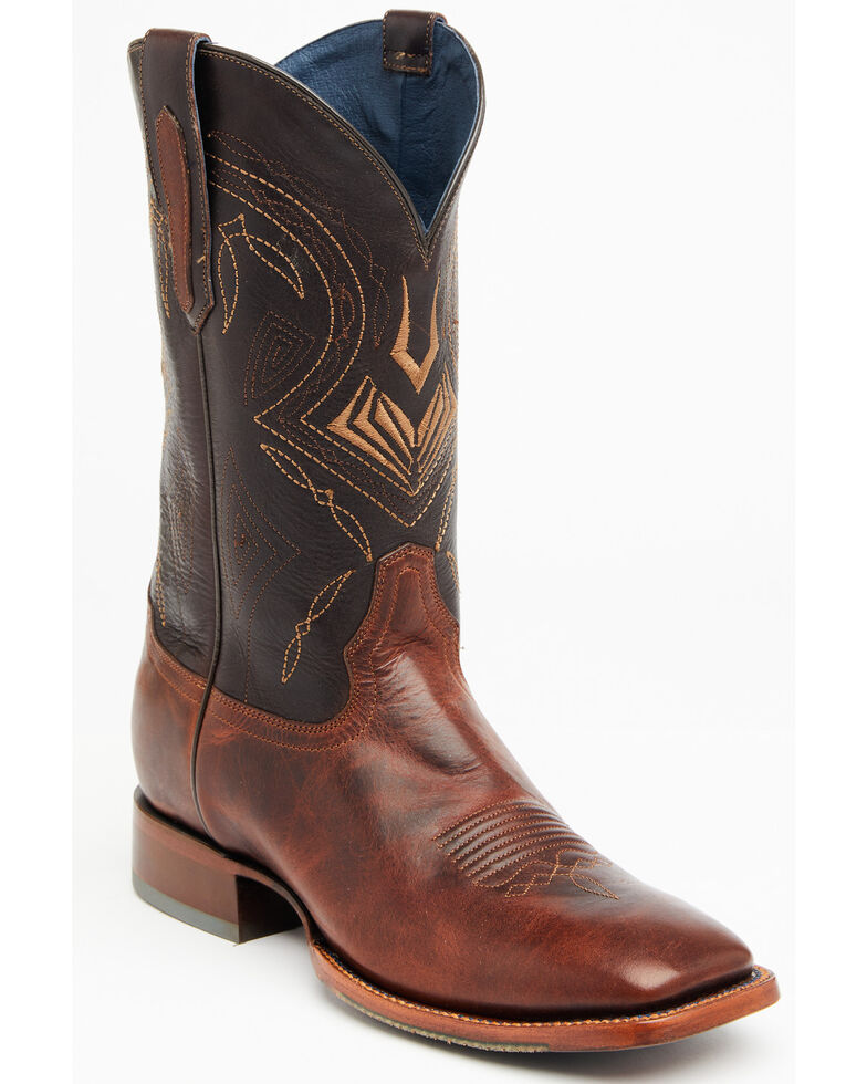 Cody James Men's Honey Black Western Boots - Wide Square Toe, Honey, hi-res