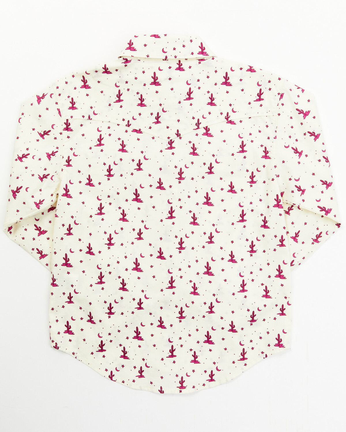 Image #3 - Shyanne Toddler Girls' Cactus Print Long Sleeve Pearl Snap Shirt, Ivory, hi-res