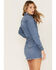 Image #4 - Idyllwind Women's Delaney Medium Wash Belted Western Denim Mini Dress, , hi-res