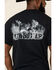 Cowboy Up Men's Team Roper Short Sleeve Graphic T-Shirt, Black, hi-res