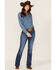 Wrangler Women's Medium Wash Mid Rise Jane Q-Baby Bootcut Ultimate Riding Jeans, Blue, hi-res