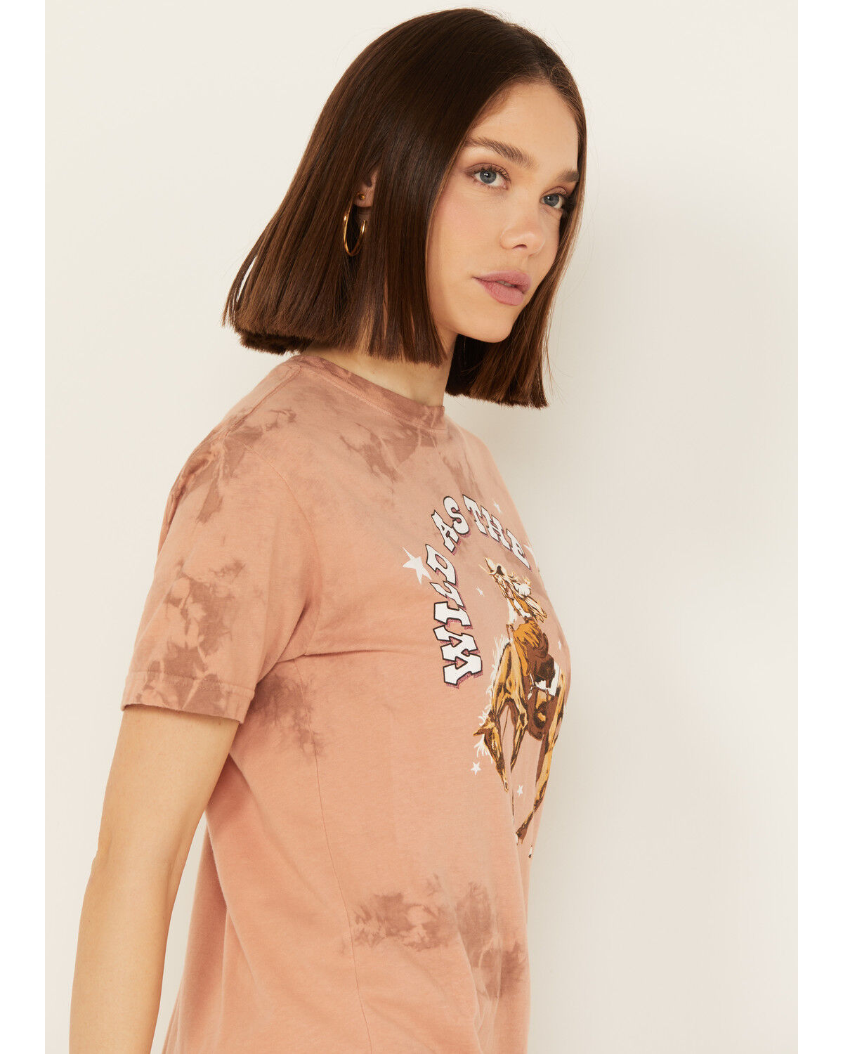 Image #2 - American Highway Women's Wild As The Wind Tie Dye Short Sleeve Graphic Tee, Mauve, hi-res