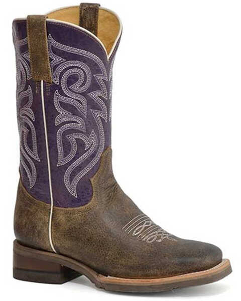Roper Women's Lady Western Boots - Broad Square Toe, Brown, hi-res