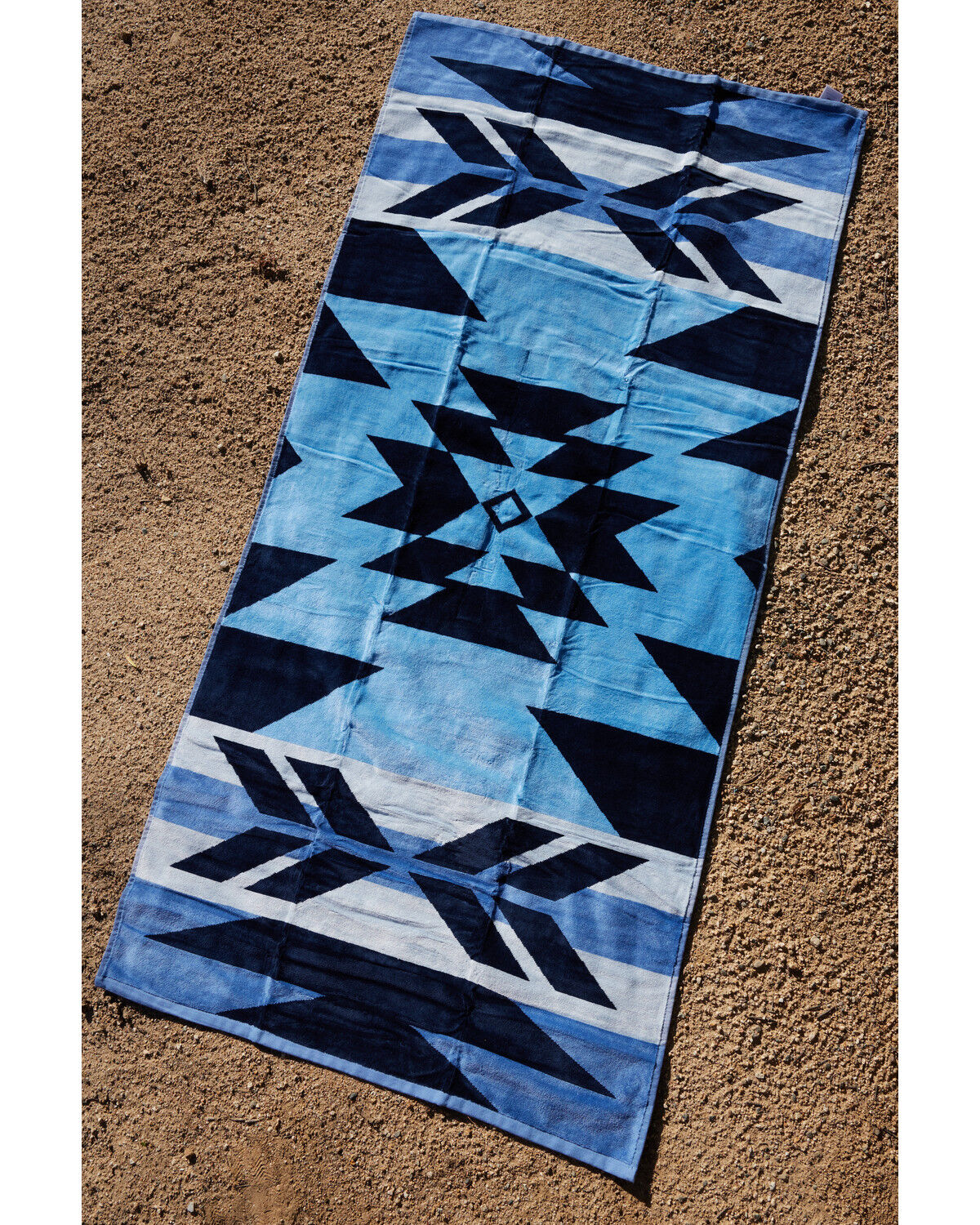 Image #1 - Boot Barn Southwestern Print Beach Towel, Navy, hi-res