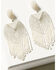 Shyanne Women's Beaded Fringe Statement Earrings, Silver, hi-res
