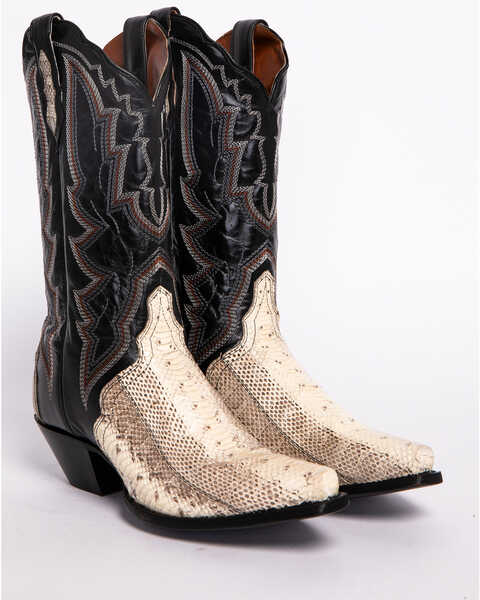 Image #4 - Dan Post Women's Natural Water Snake Triad Cowgirl Boots - Snip Toe , , hi-res