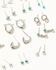 Image #6 - Shyanne Women's Teal Stone Earring Pack - 20 Piece, Silver, hi-res