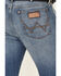 Wrangler Retro Men's Holstein Medium Wash Stretch Slim Straight Jeans - Tall , Blue, hi-res