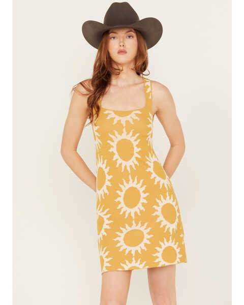 Show Me Your Mumu Women's Mellow Sun Sleeveless Mini Dress, Mustard, hi-res