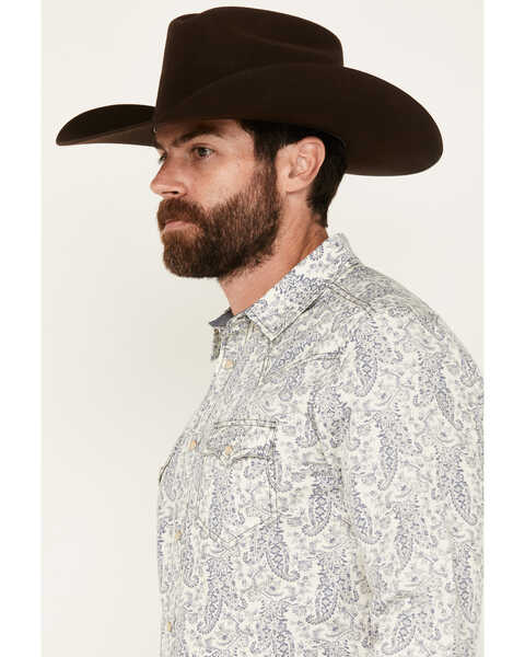 Image #2 - Cody James Men's Dagget Paisley Print Long Sleeve Snap Western Shirt - Big, White, hi-res