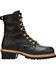 Image #2 - Carolina Men's Logger 8" Elm Waterproof Work Boots - Steel Toe, Black, hi-res