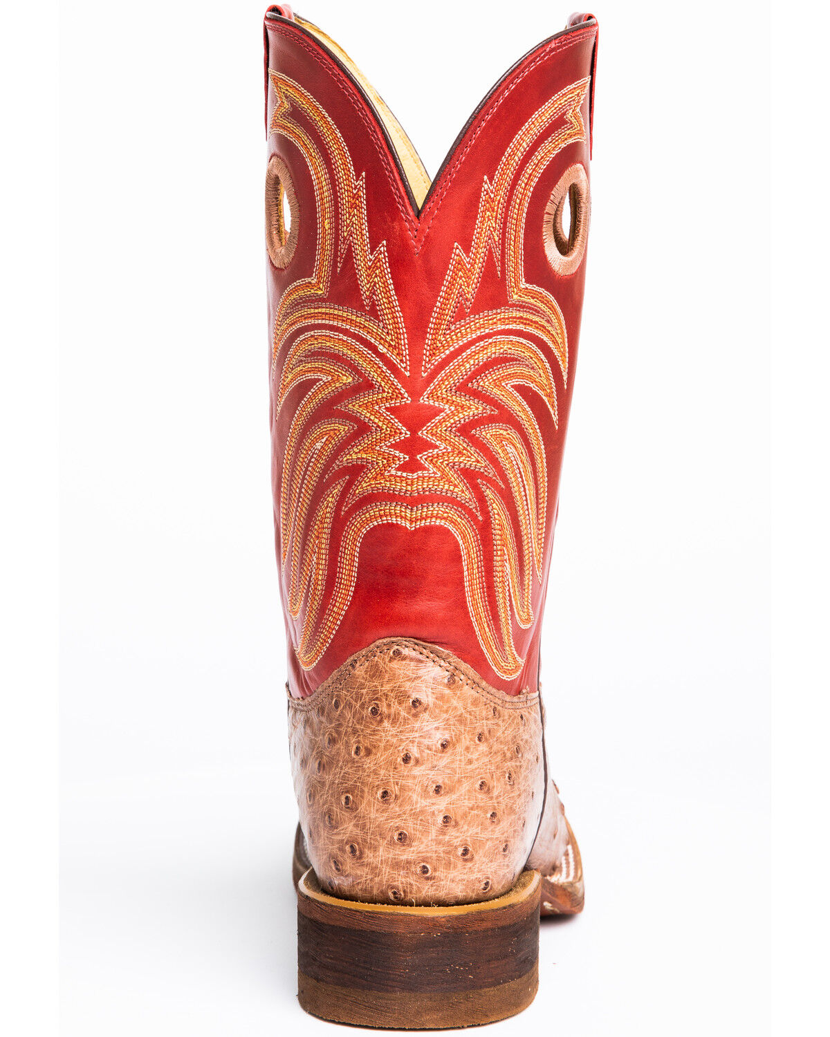 justin cognac ostrich boots