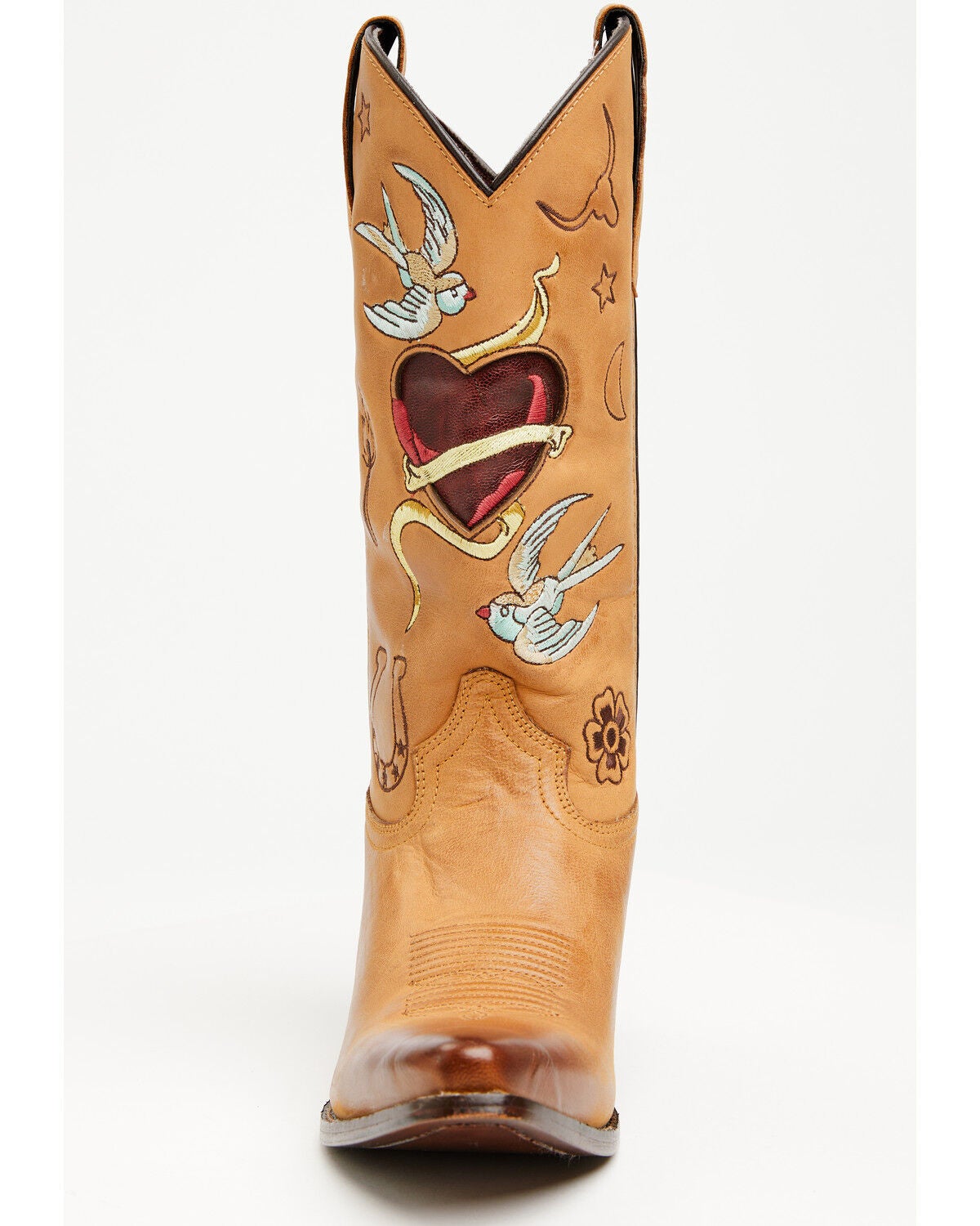 Image #4 - Idyllwind Women's Broken Heart Embroidered Western Boots - Snip Toe, Tan, hi-res