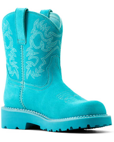 Image #1 - Ariat Women's Fatbaby Western Boots - Round Toe  , Blue, hi-res