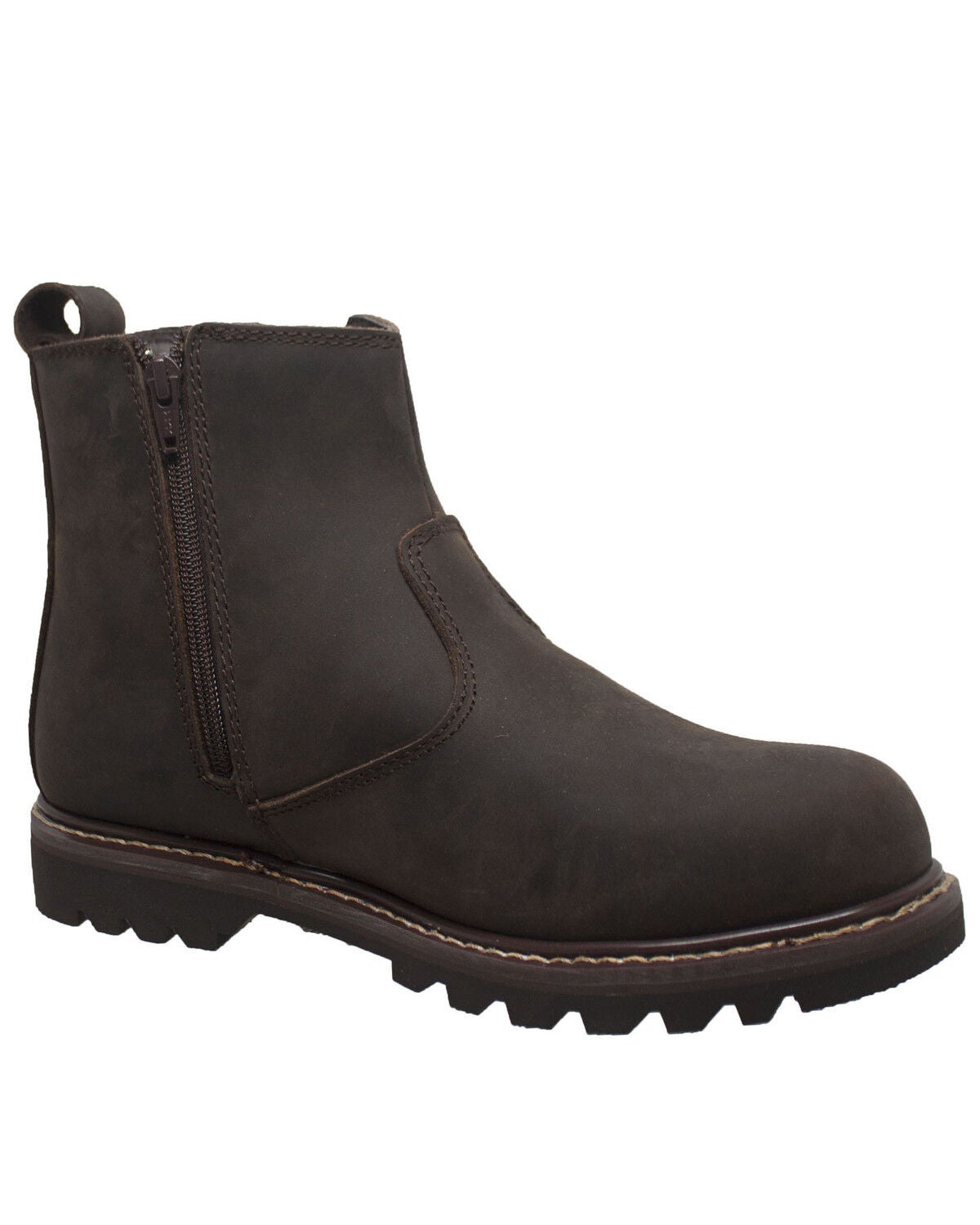Ad Tec Men's Australian Ankle Work Boots - Soft Toe, Brown, hi-res