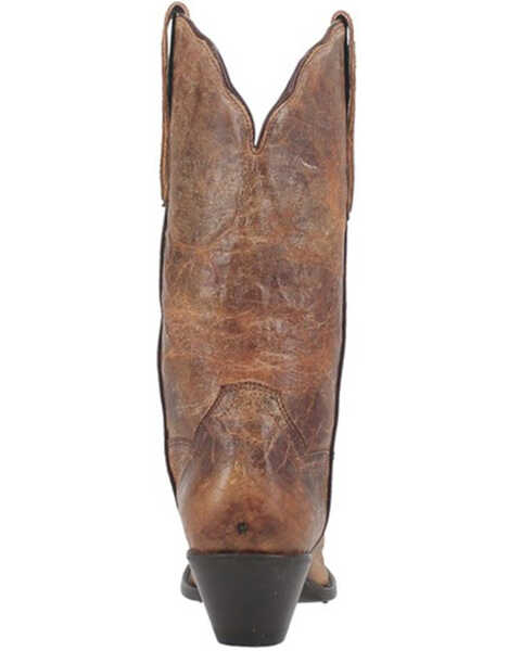 Image #5 - Dan Post Women's Colleen Vintage Leather Western Boot - Snip Toe , Tan, hi-res