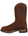 Image #3 - Rocky Men's Original Ride Western Work Boots - Square Toe, Dark Brown, hi-res