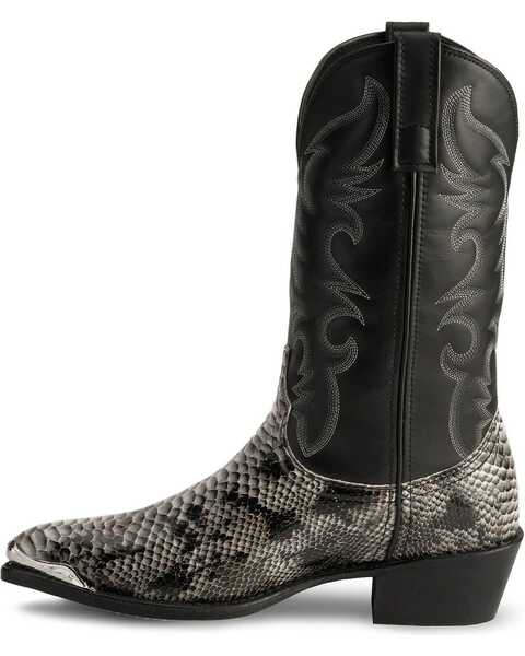 Image #3 - Laredo Men's Snake Print Western Boots - Pointed Toe, Natural, hi-res