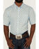 Image #3 - RANK 45® Men's Arena Allover Print Short Sleeve Button-Down Western Shirt, Light Blue, hi-res