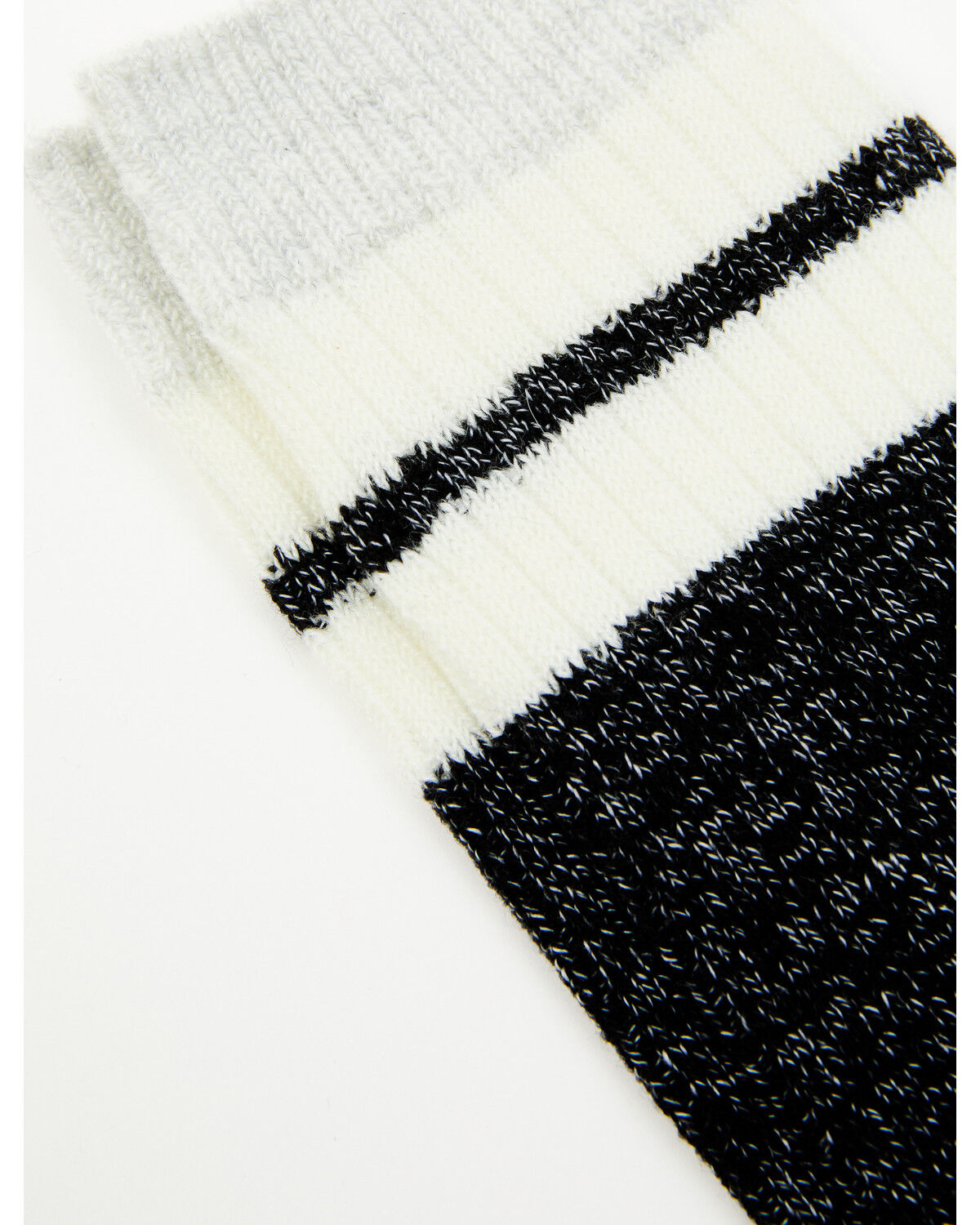 Image #2 - Brother's and Sons Men's Charcoal Rugby Stripe Crew Socks, Charcoal, hi-res