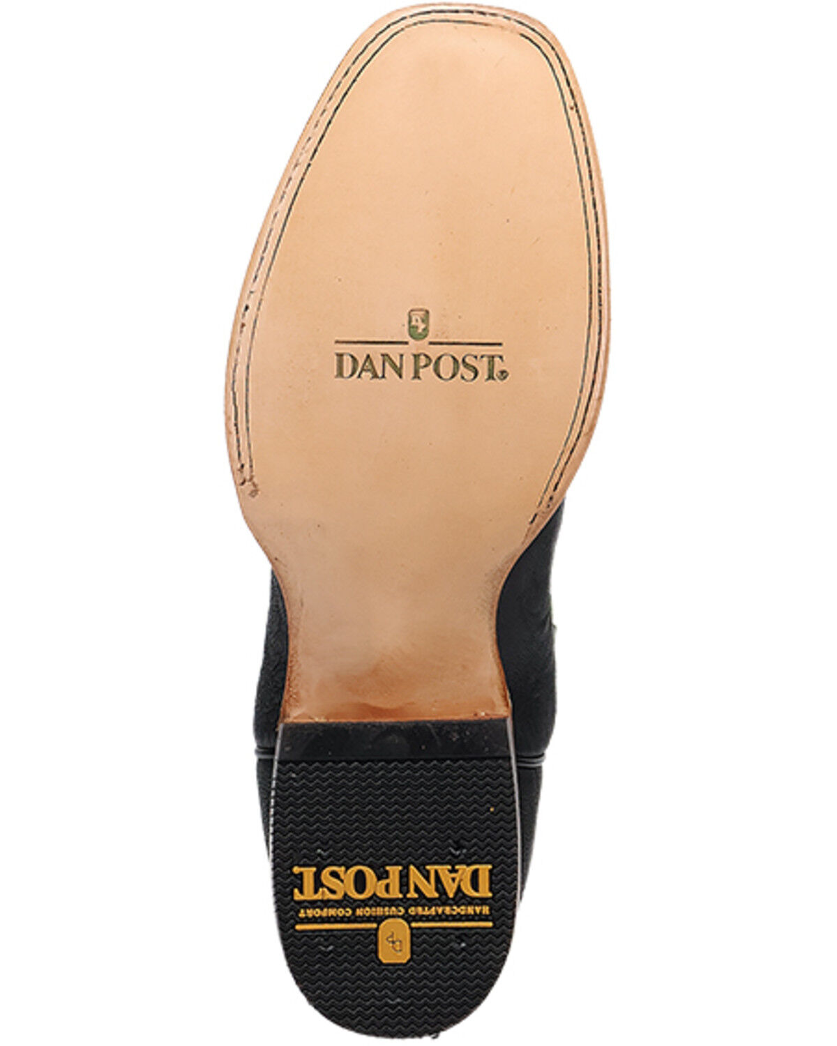 Image #6 - Dan Post Men's Boerne Western Boots - Square Toe, Black, hi-res