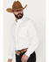 Image #2 - Cinch Men's Solid Long Sleeve Button-Down Western Shirt, White, hi-res