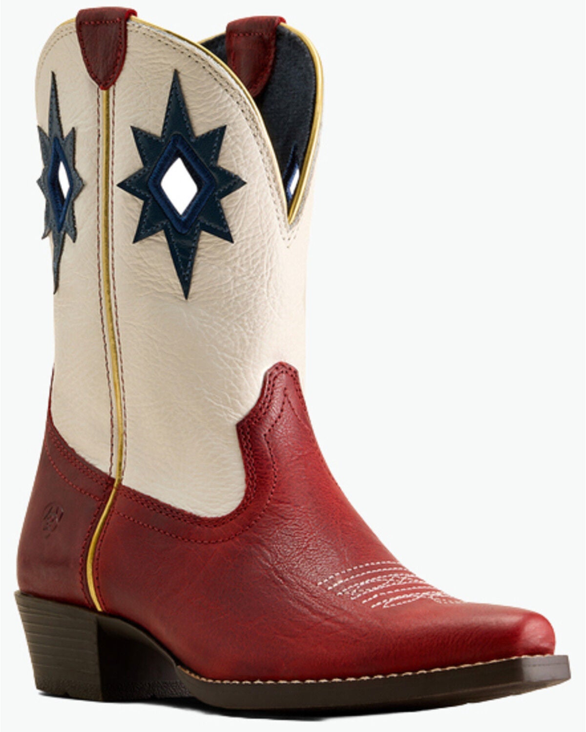 Ariat Girls' Starbound Outlay Western Boots - Snip Toe, Red, hi-res
