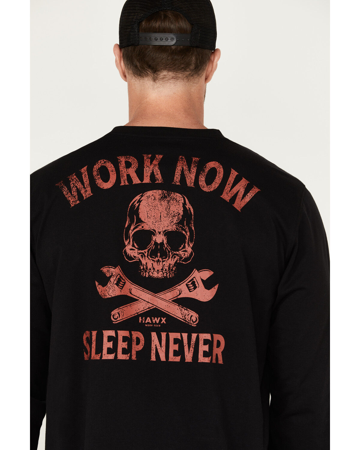 Image #4 - Hawx Men's Never Sleep Long Sleeve Graphic T-Shirt, Black, hi-res