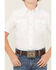 Image #2 - Gibson Trading Co Boys' Solid Short Sleeve Pearl Snap Western Shirt, White, hi-res