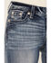 Image #4 - Miss Me Women's Medium Wash Mid Rise Angel Wing Bootcut Stretch Denim Jeans, , hi-res