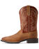 Ariat Men's Hybrid Ranchwork Shock Shield Western Performance Boots - Broad Square Toe, Brown, hi-res