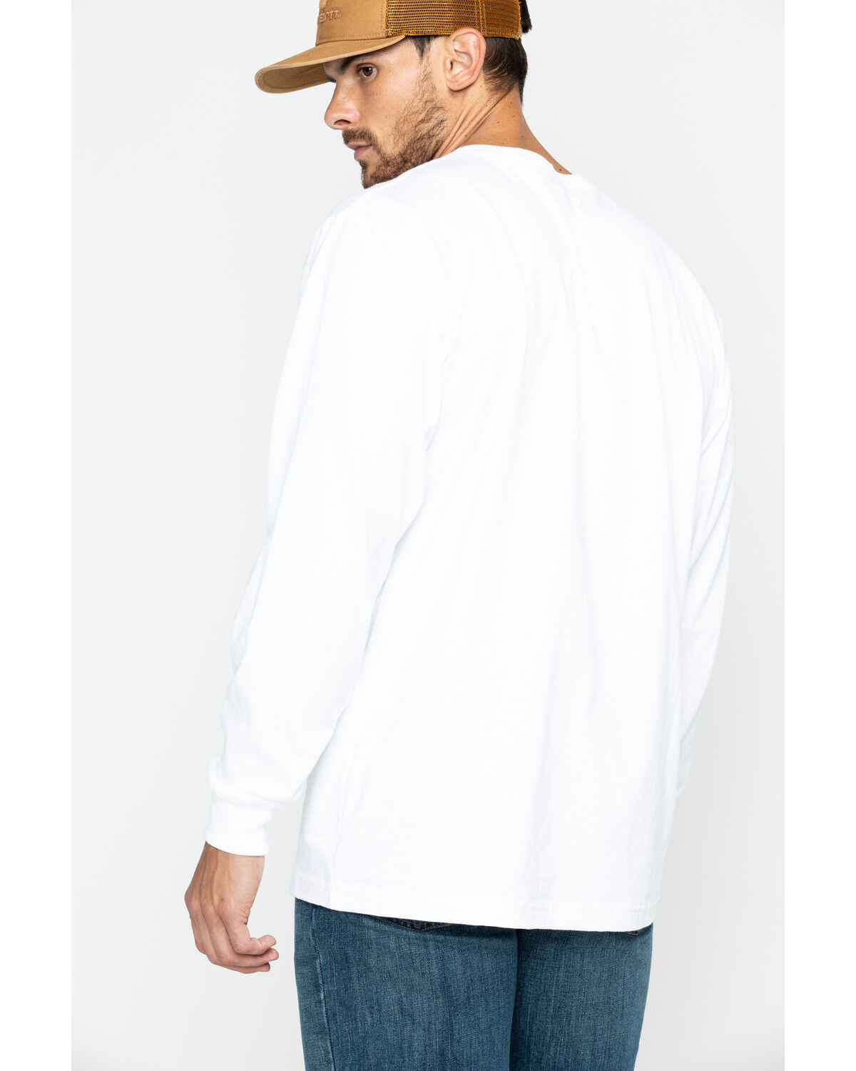 Image #3 - Carhartt Men's Workwear Long-Sleeve Pocket T-Shirt - Big, White, hi-res